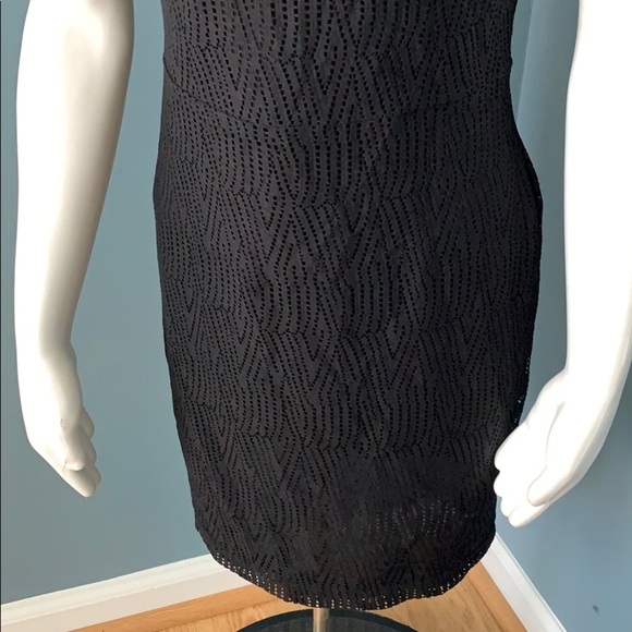 Armani Exchange Short Sleeve Black Body Con Dress - Picture 3 of 7